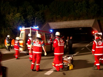 Übung im Wattkopftunnel Ettlingen