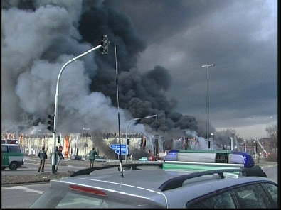 Großbrand Baumarkt Oberhausen