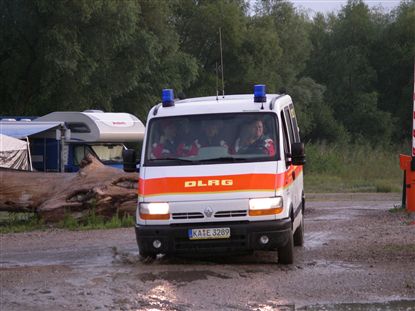 Übung DRK DLRG Bergung eines Autos aus dem Erlichsee