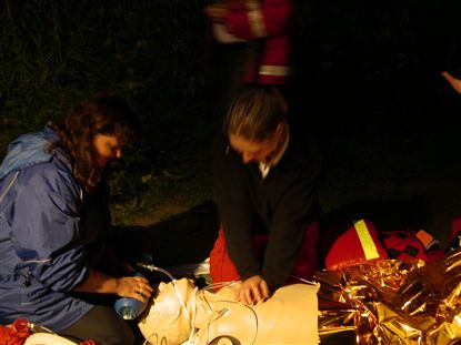 Übung DRK DLRG Bergung eines Autos aus dem Erlichsee