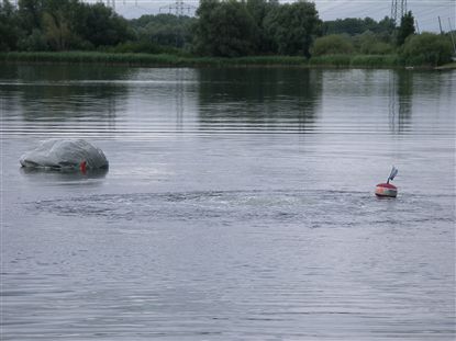 Übung DRK DLRG Bergung eines Autos aus dem Erlichsee