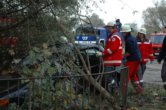 Übung DRK FFW Verkehrsunfall