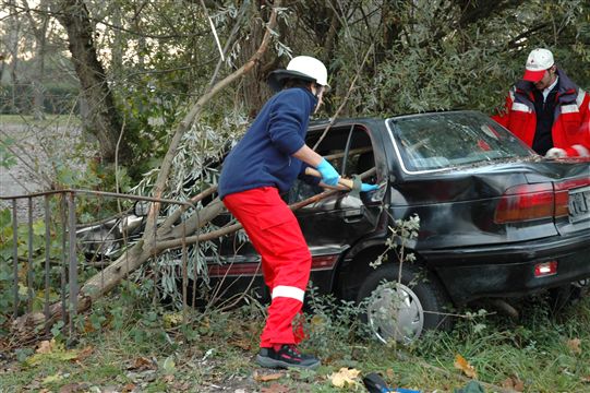 Übung DRK FFW Verkehrsunfall