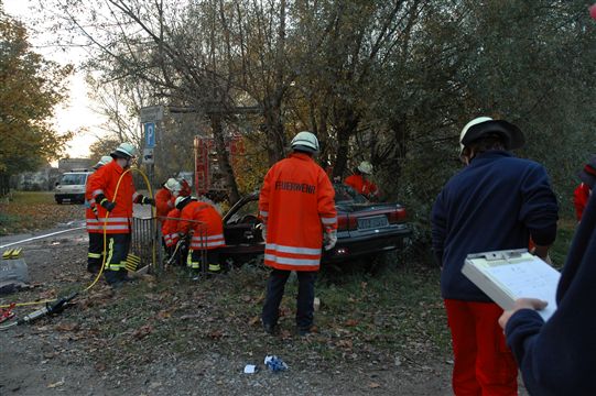 Übung DRK FFW Verkehrsunfall