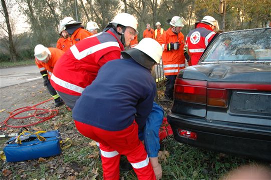 Übung DRK FFW Verkehrsunfall