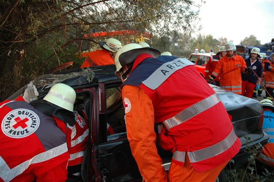 Übung DRK FFW Verkehrsunfall