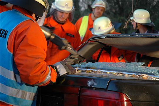 Übung DRK FFW Verkehrsunfall