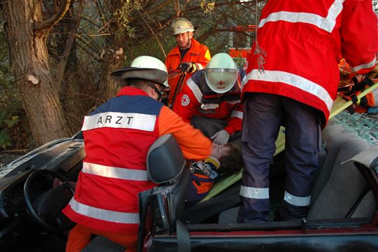 Übung DRK FFW Verkehrsunfall